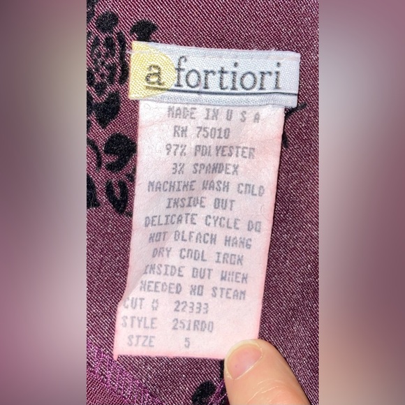 A Fortiori maroon dress size 5 - Picture 3 of 3